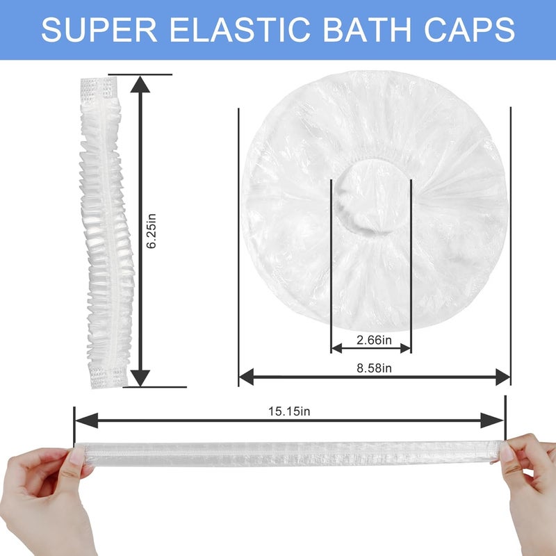 Ceizioes 150 PCS Upgrade Disposable Shower Caps. Waterproof Hair Bath Caps. Thickening Shower Cap for Women Kids Girls. Hotel and Hair Salon. Travel Spa. Home Use Beauty Salon - Image 5